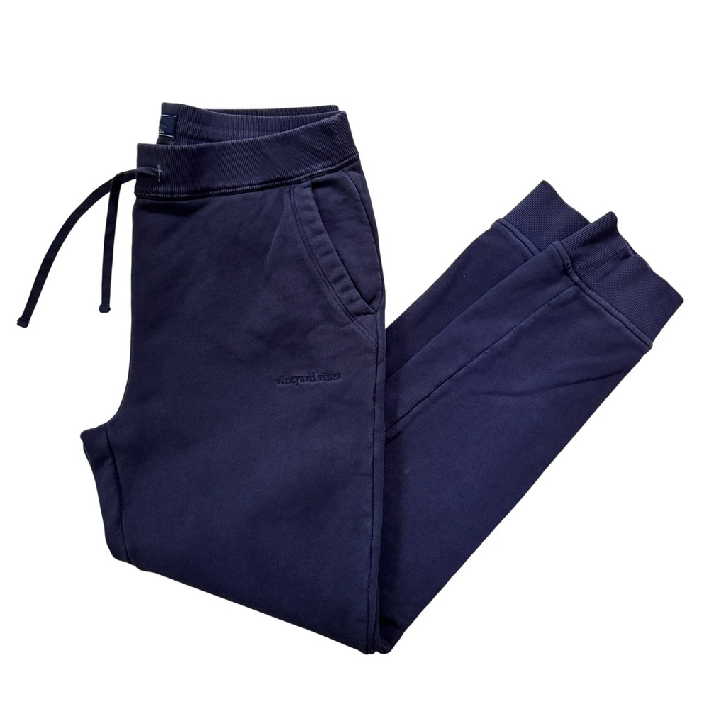 Vineyard Vines Men's Surfside Jogger Sweatpants Small Navy Blue Drawstring